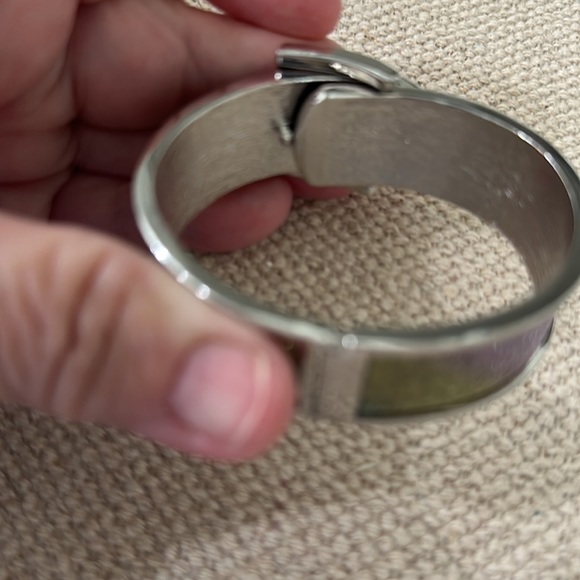 Sparkly yellow blue purple adjustable bracelet. NWOT 3/4 wide - Picture 3 of 5